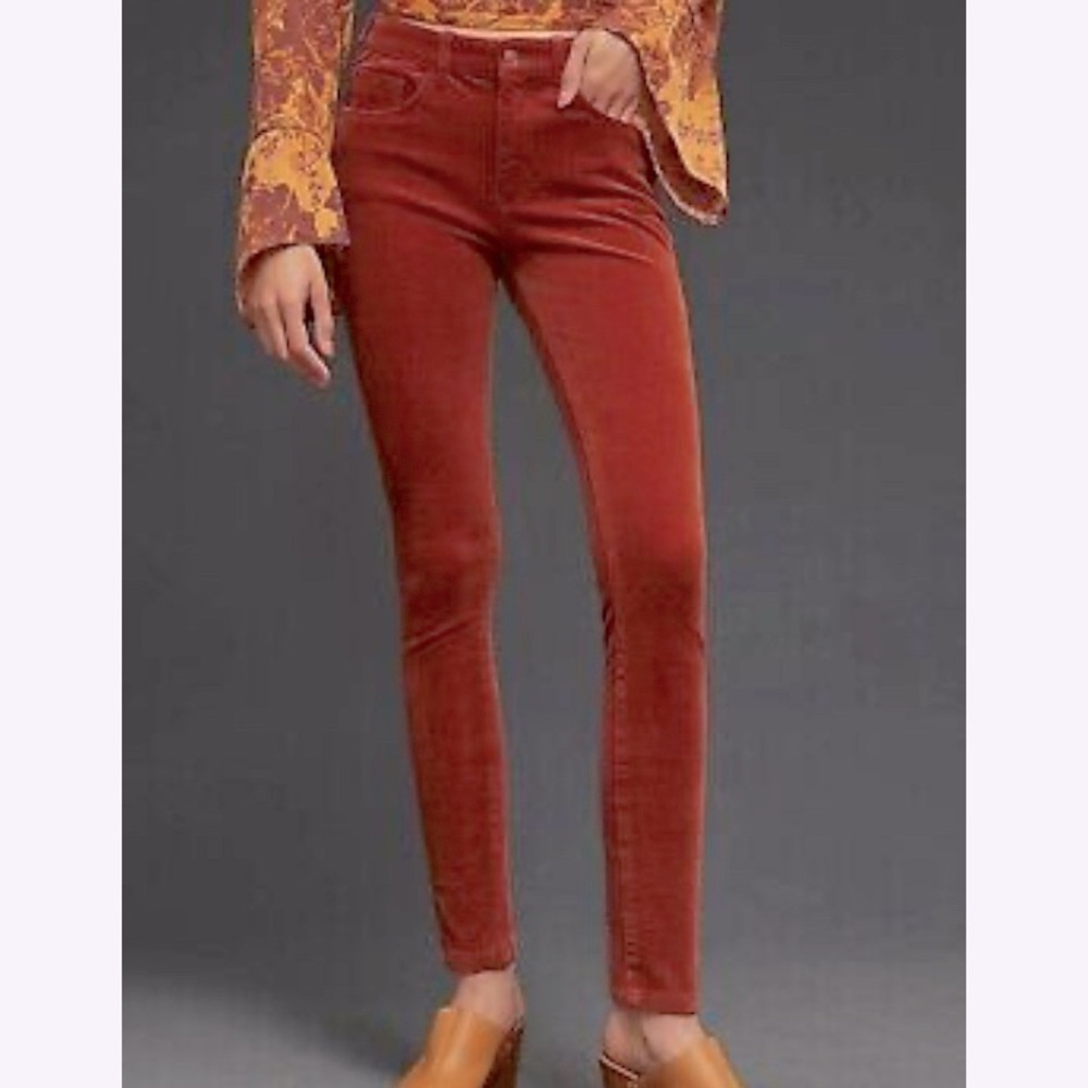 Pilcro and the Letterpress corduroys ( fine wale), high-rise skinny size 25